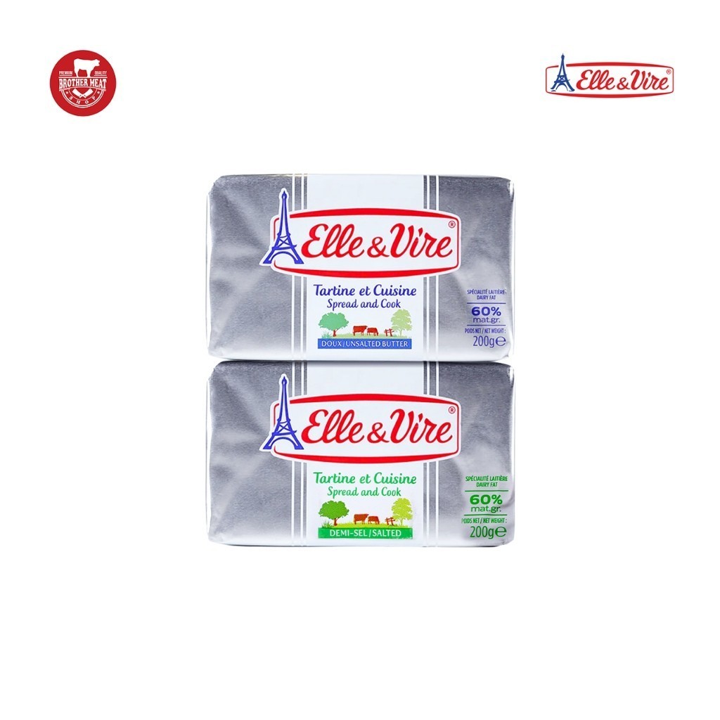 

Elle & Vire Butter Salted / Unsalted Spread & Cook 200gr - Brothermeatshop