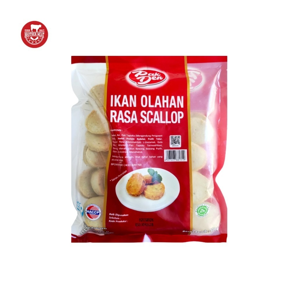 

PakDen Scallop Ikan 500gr - Brothermeatshop