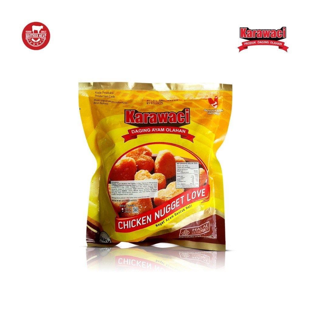 

KARAWACI Chicken Nugget Love 250gr Halal - Brothermeatshop