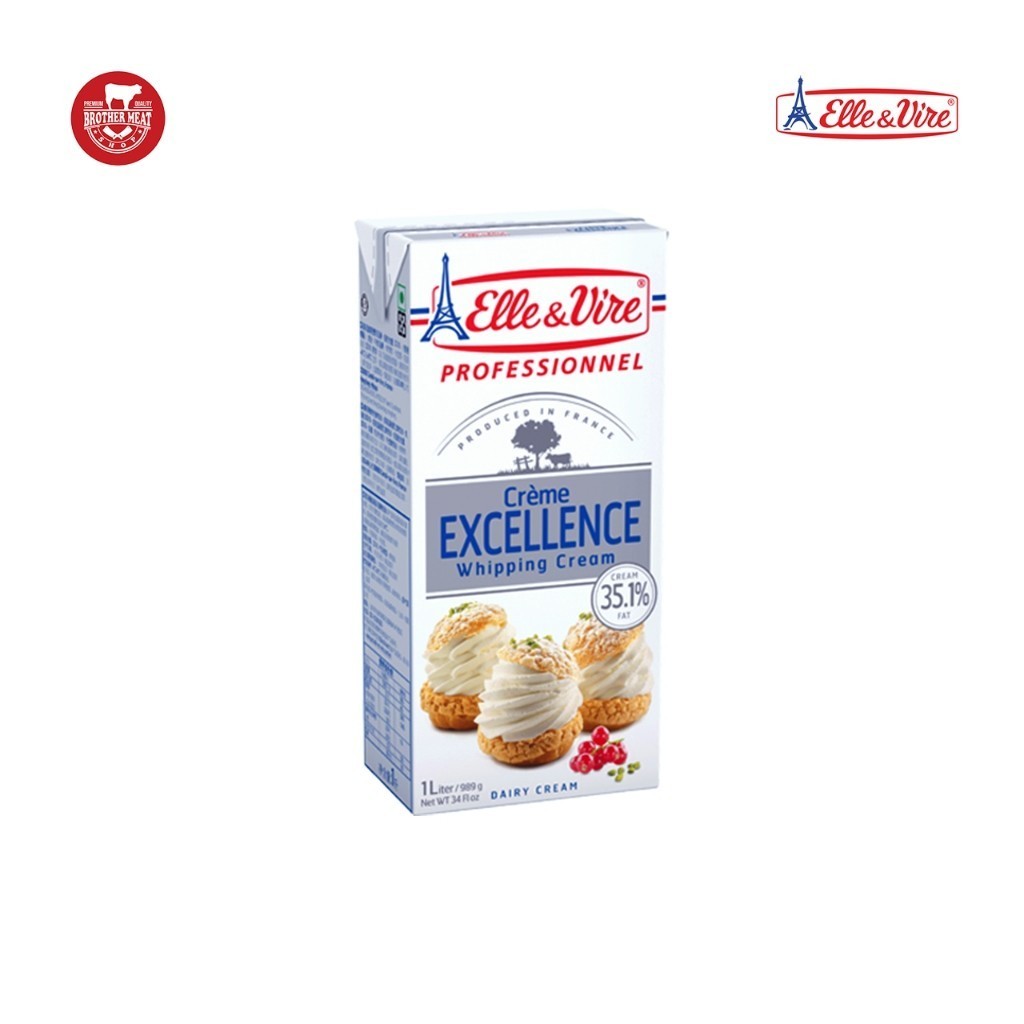 

Elle & Vire Cream Wipping UHT 1 Liter, Whipped Cream - Brothermeatshop