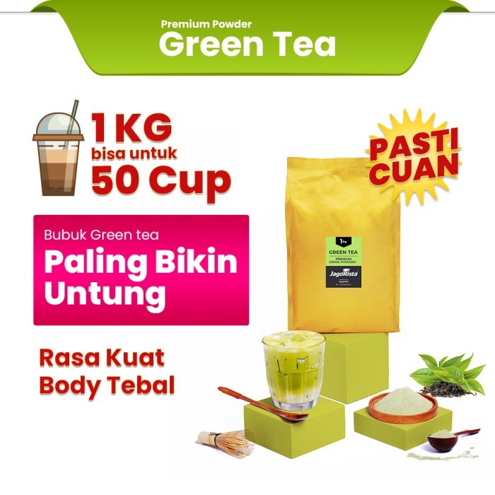 

Diskon 1 Kg Jagorista - Greentea - Premium Gold Bubble Drink Powder