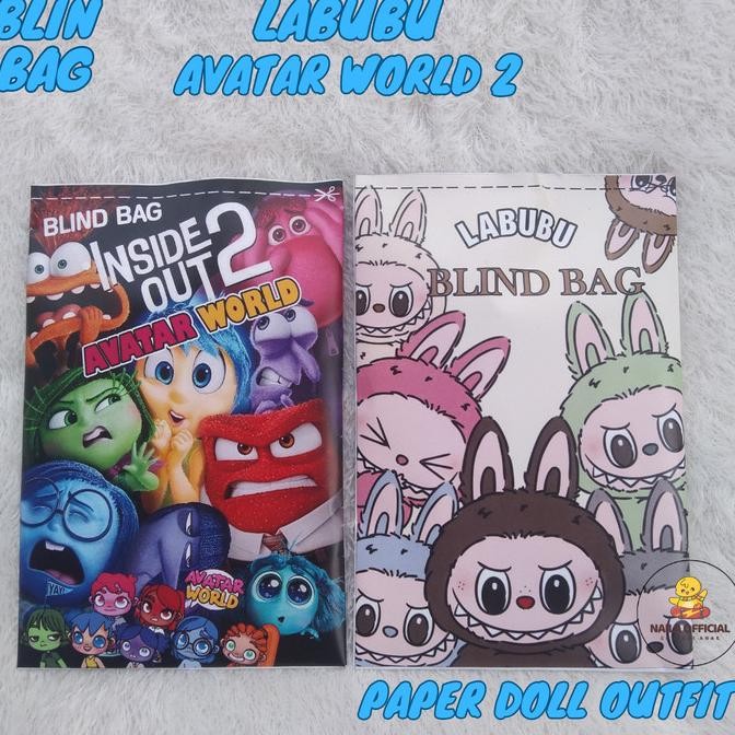 Labubu Blind Blin Bag Nail Paper Doll Series Kuromy Cinnamorol Avatar World Toca Boca Melodi Pompomp