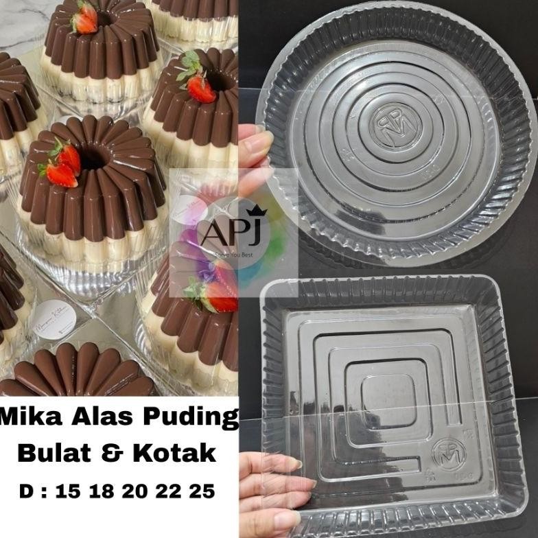 PENAWARAN EKSKLUSIF Mika Alas Puding Bulat 15cm 18cm 20cm 22cm 25cm / Mika Alas Puding Kotak 20cm 22