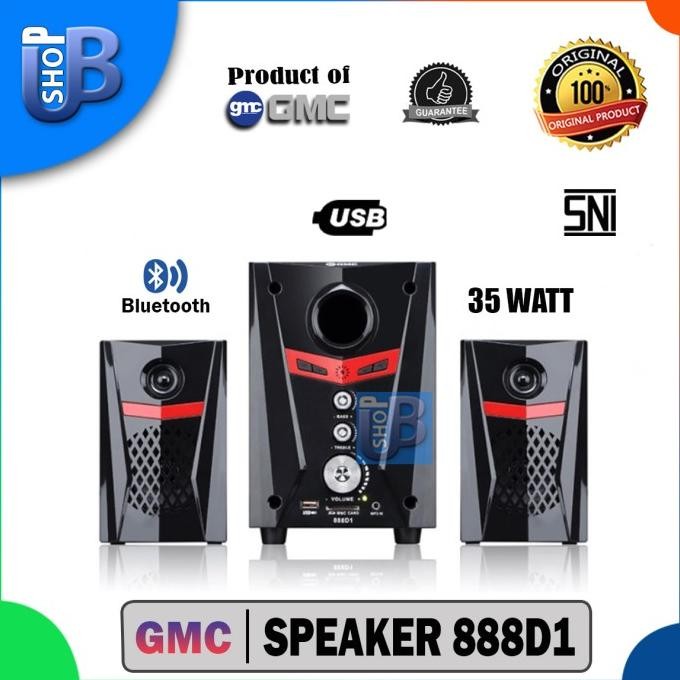 SPEAKER AKTIF BLUETOOTH GMC 888 D1 SPEAKER 888D1 USB MP3