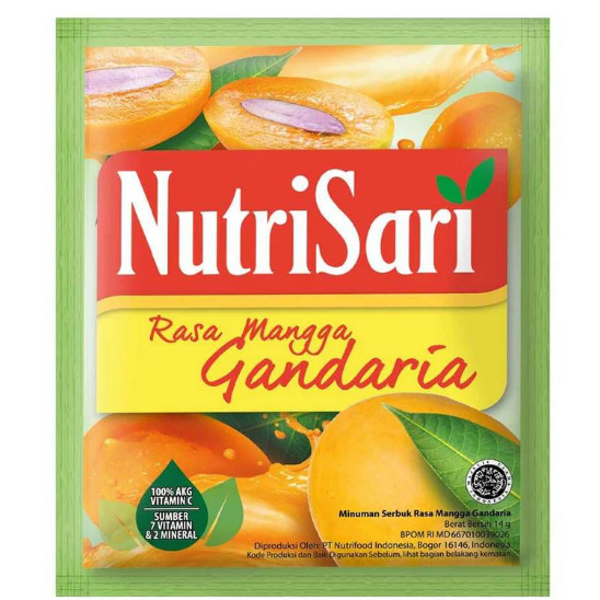 

Nutrisari Mangga Gandaria 1 Renceng Isi 10 Original Asli