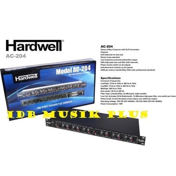 Crossover 4 Way Stereo Hardwell Ac204 Ac 204 Original Hardwell