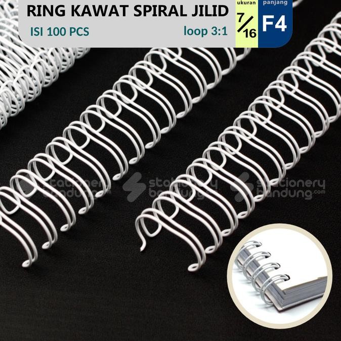 

TERMURAH - Ring Kawat Spiral Jilid 7/16 F4 Spiral Wire 7/16 F4 3:1 38Lobang