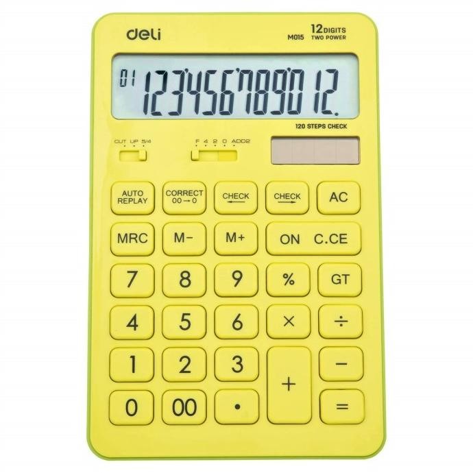 

TERMURAH - KALKULATOR DAGANG DELI M-015 LUCU WARNA 12 DIGIT CHECK CALCULATOR
