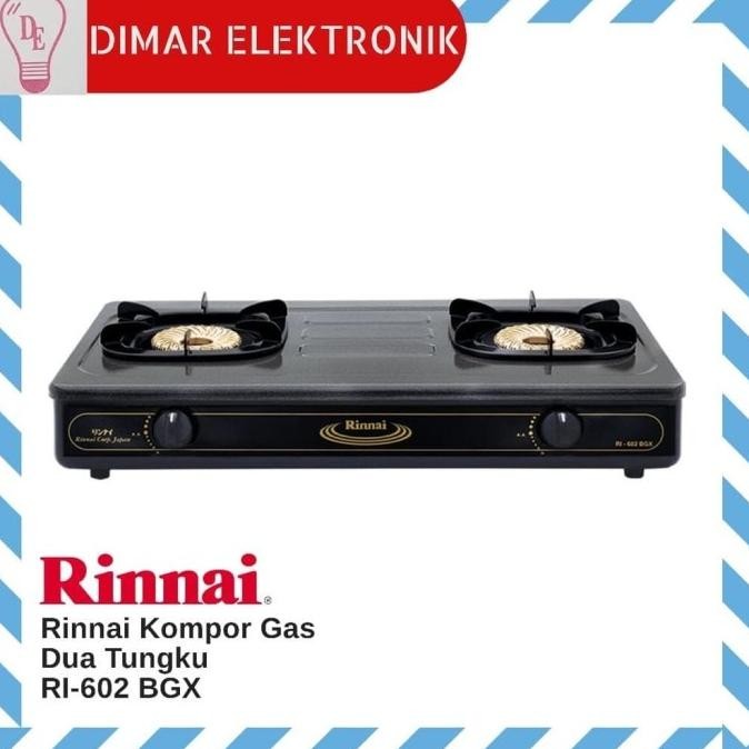 Kompor Gas Rinnai RI-602BGX Kompor Gas Dua Tungku