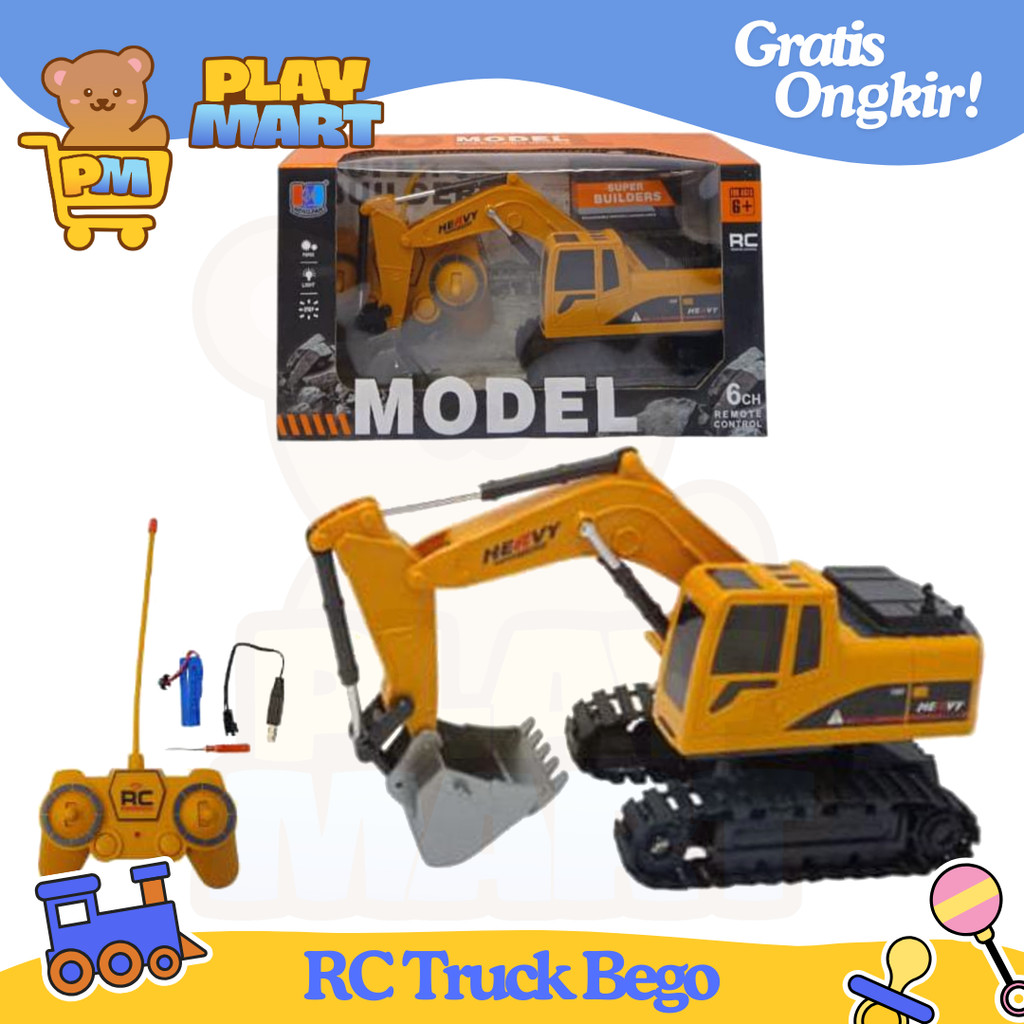 Mainan Anak Truck Beko Remote Control Mainan Anak Remote Control Model Truck Beko