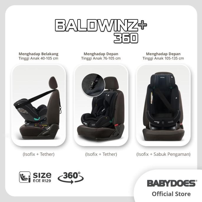 BABYDOES CARSEAT BALDWINZ+ 360 ROTATABLE CAR SEAT 360