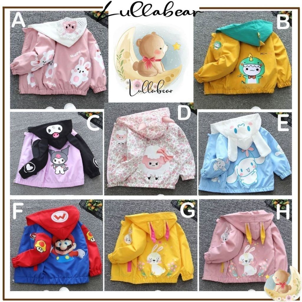 Baju Anak Halus & Tebal #1-JAKET KATUN HOODIE ZIPPER ANAK /JAKET ANAK DINO MICKEY LAKI2 PEREMPUAN /