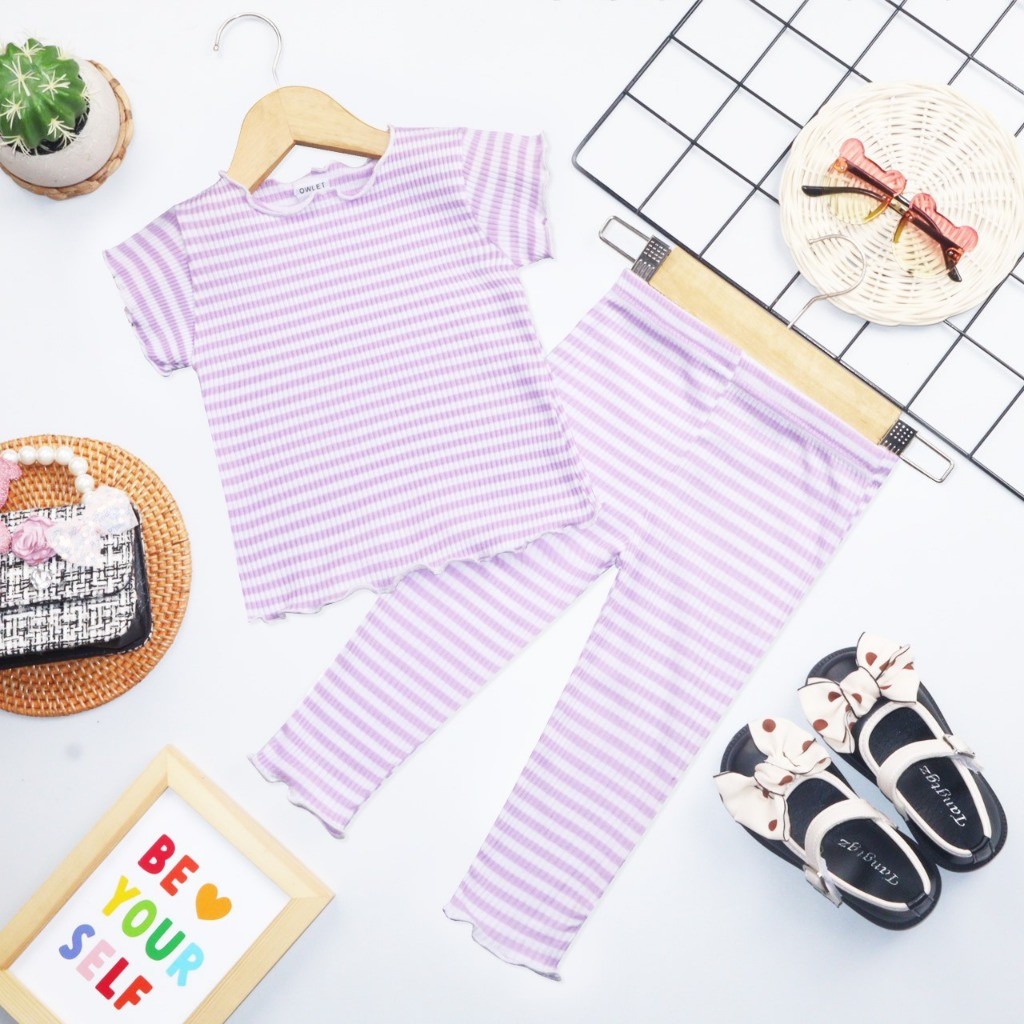 Baju Anak Halus & Tebal owlet - setelan anak perempuan / baju anak perempuan / setelan anak salur /