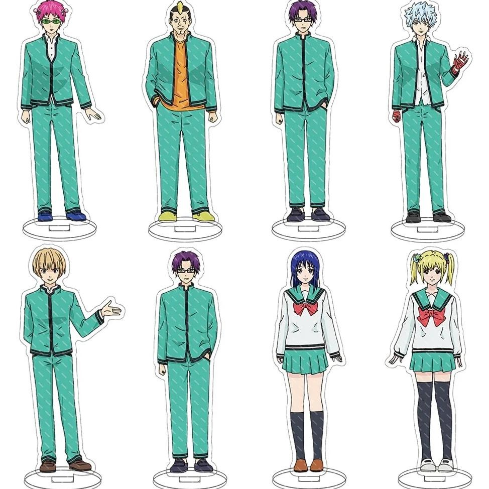 Anime The Disastrous Life of Saiki K Acrylic Stand Model Figure Saiki Kusuo Kaidou Shun Teruhashi Ko