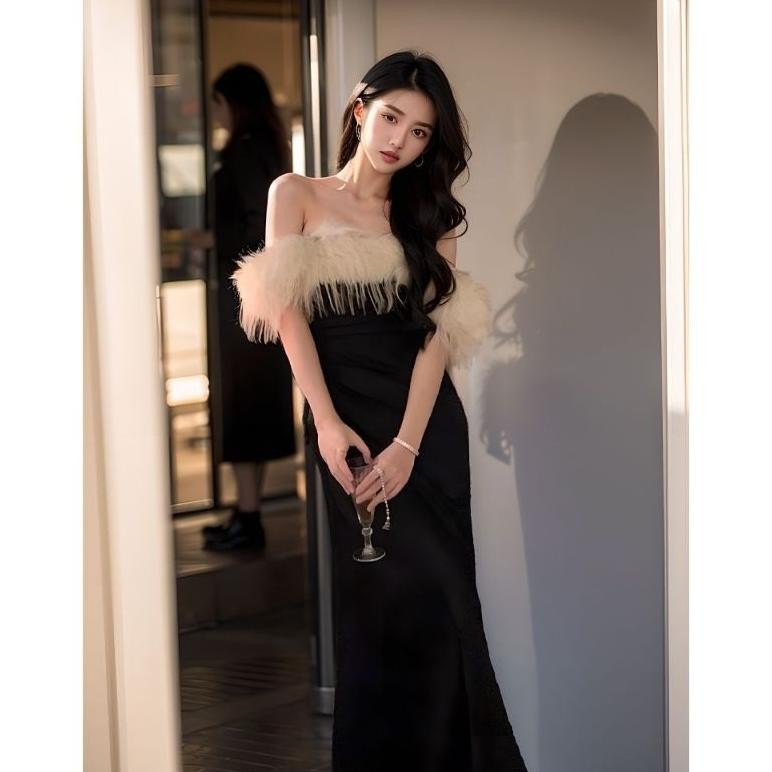 lou party dress gaun pesta elegan mewah wanita bodycon dress woman dress import styleury.id