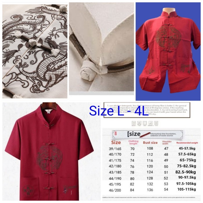 New...Cheongsam Pria Bordir Naga