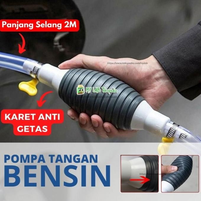 Pompa Bensin Manual Alat Pemindah Sedot Hisap Air Minyak Mobil Motor