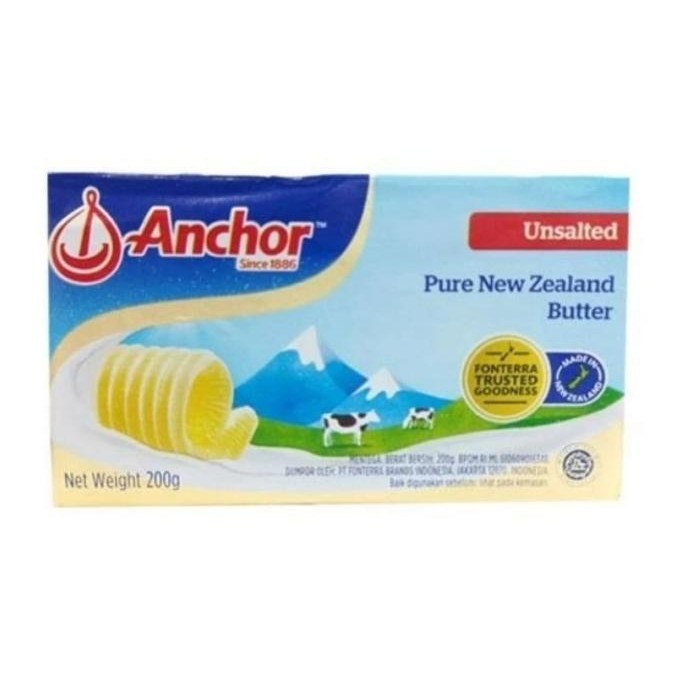 

Terbaru Butter Anchor Unsalted / Tawar 227Gr Import New Zealand Halal