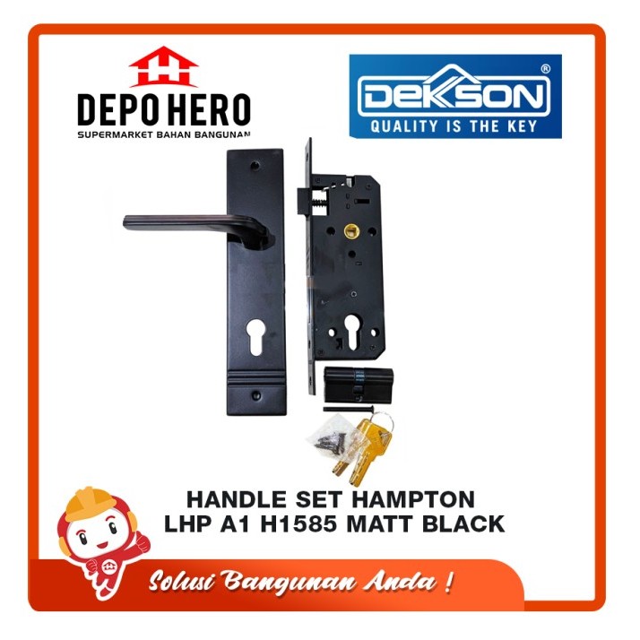 HANDLE SET HAMPTON LHP A1 H1585 MATT BLACK