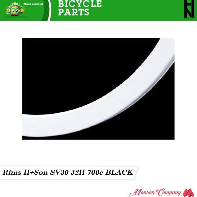 2 RIMS + 64 Spoke H+Son SV30 32H 700c Black  H PLUS SON HPLUSSON