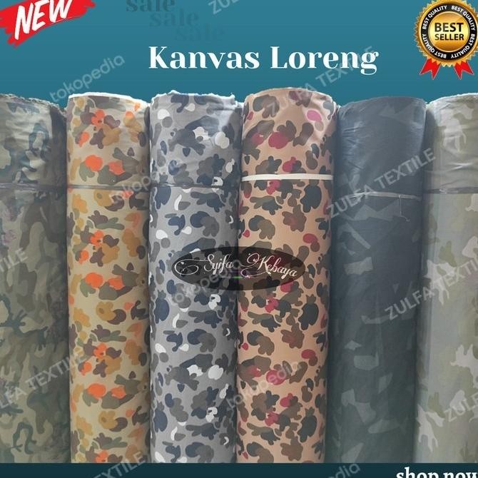 Terlaris Kain Kanvas Motif Loreng TNI. Canvas Motif. Bahan Celana & Jaket SALE