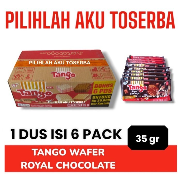 

Tango Wafer ROYAL CHOCOLATE 35 gr - ( HARGA 1 DUS ISI 6 PACK )