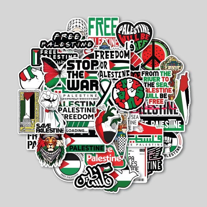 

Sale Sticker Pack Free Palestine | Sticker Tumbler | Stiker Laptop Koper Helm