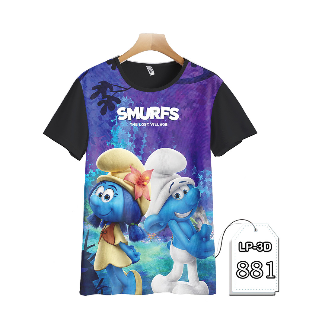 Kaos The Smurfs Baju Anak dan Dewasa Kartun Animasi Fashion Kaos Keren dan Trendy
