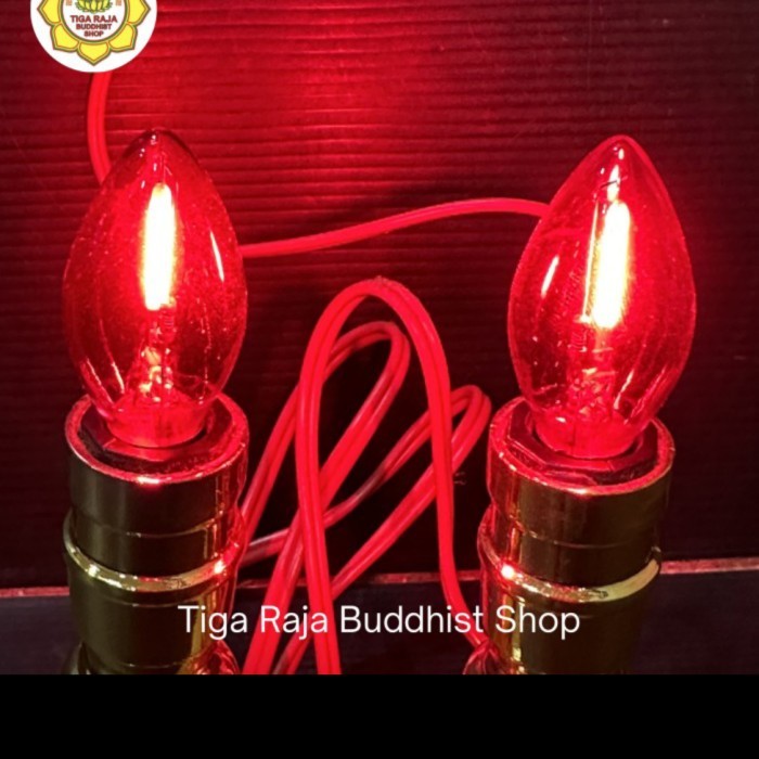 Lampu Bohlam Sembahyang Led E12 Kristal Merah