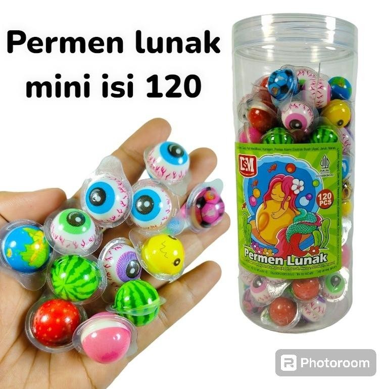 

Lm - 120 pcs PERMEN LUNAK MINI permen mint rasa buah