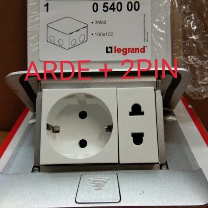 Jual Stop Kontak Lantai Legrand Stop Arde + Stop 2 Pin Stop Lantai Legrand