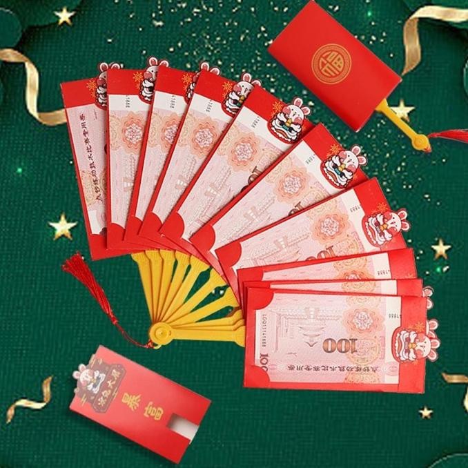

Promo Ohaya Angpao Angpau Merah Tahun Baru Cina / Imlek Bentuk Kipas BS66