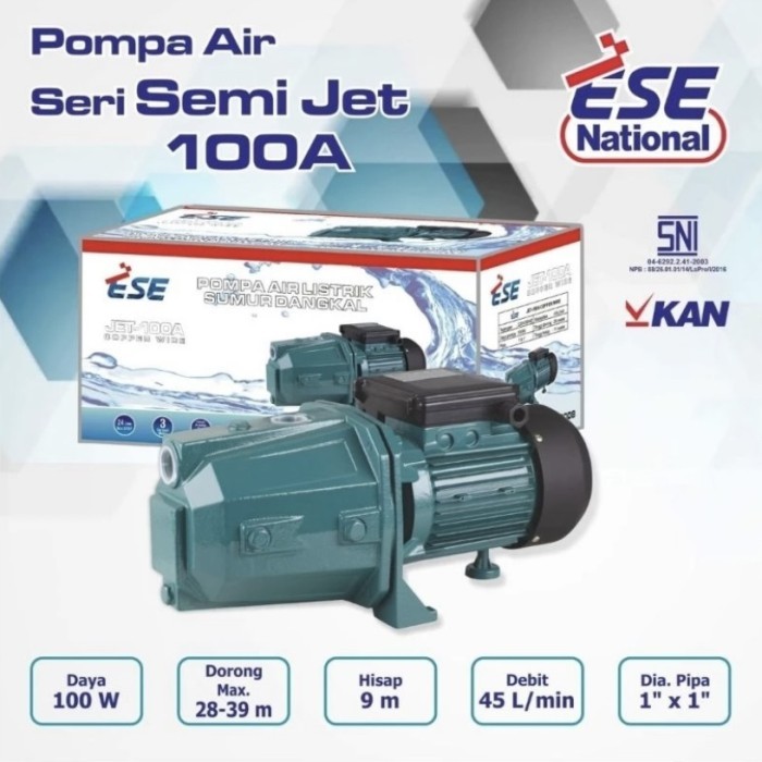 BERGARANSI POMPA AIR SEMI JET PUMP NATIONAL JET 100