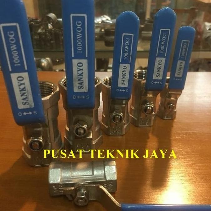

Sankyo 1 1/4 Inch Keran Air Ball Valve Stainless Steel 316 Terlaris
