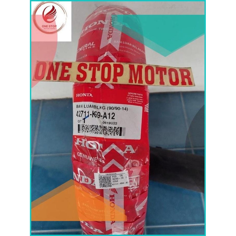 BAN LUAR DEPAN BELAKANG TUBELESS HONDA AHM MATIC K59 VARIO BEAT ASLI 0