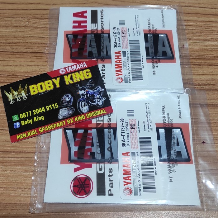 Ready Emblem Box Aki Rx King 2002 Kuning/Gold Original