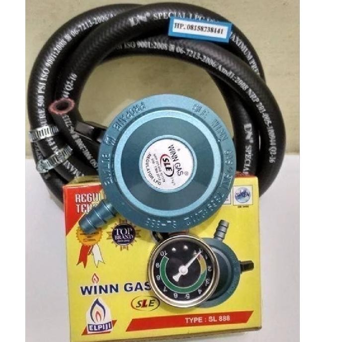 Regulator Gas Pertamina SLE 888 Matic Selang lapis ISO 9001 2008 ASLI