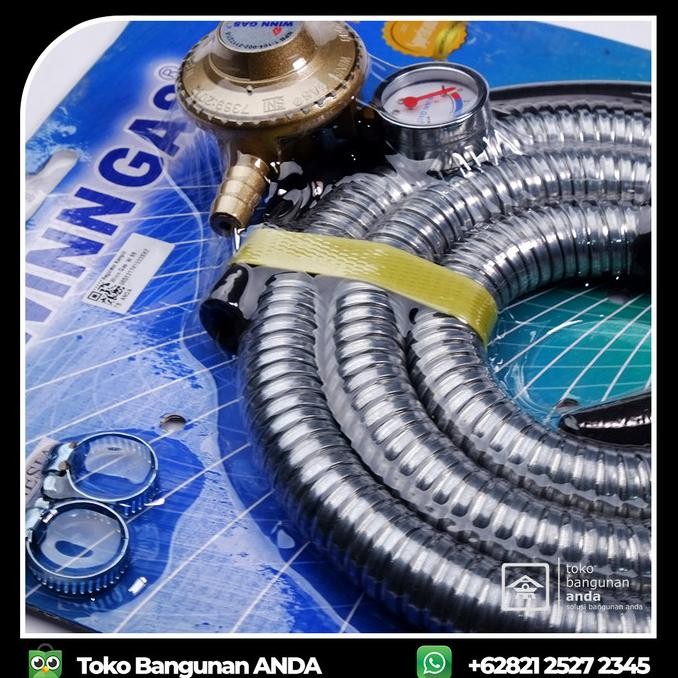 SELANG GAS DAN REGULATOR WINN GAS