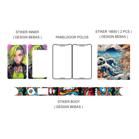 

Wrap* Paketan Akrilik Polos Stiker Em 200 Wrap Skin Stiker Garksin CUSTOM Gratis (2pcs)