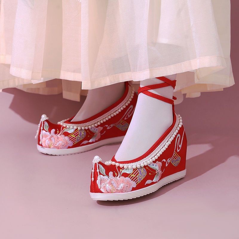 Ethnic Hanfu Ancient Style Wedding Bride Xiuhe Shoes