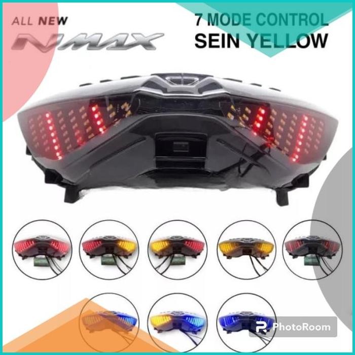 LAMPU STOP NMAX NEW X-CASE 7 MODE STOPLAMP PLUS SEN LED RUNNING 7 MODE