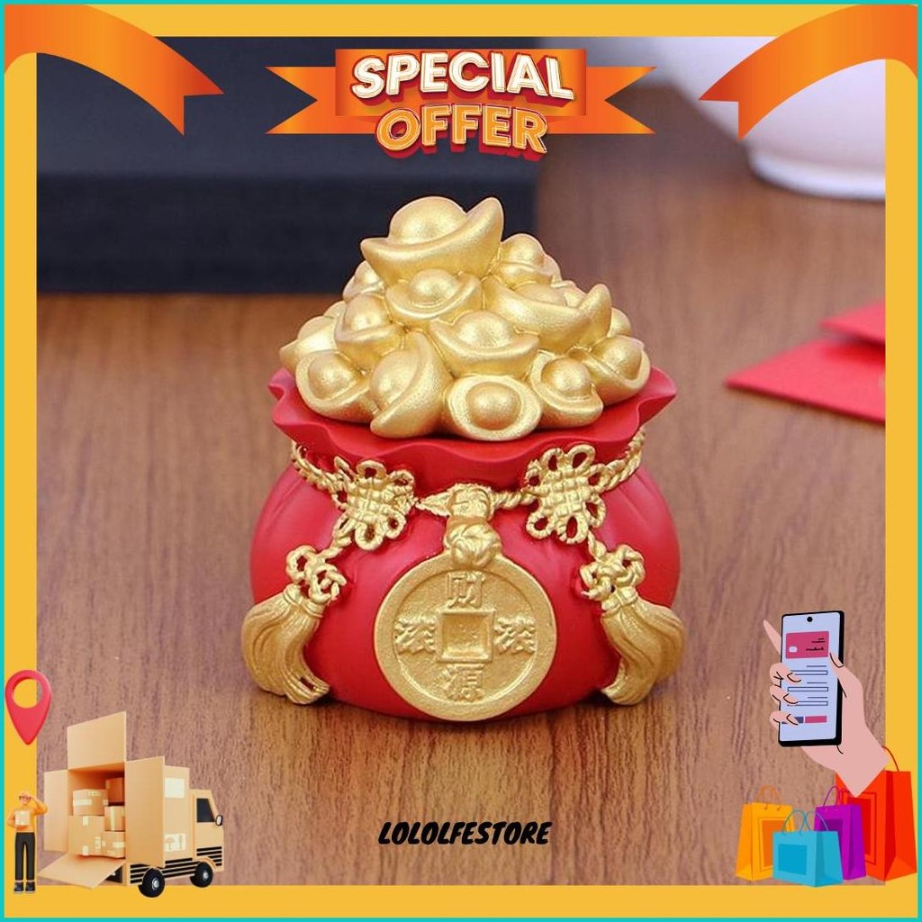 Pajangan Imlek Import / Pajangan Koin Keberuntungan / Pajangan Meja Kasir / Pajangan Meja Murah