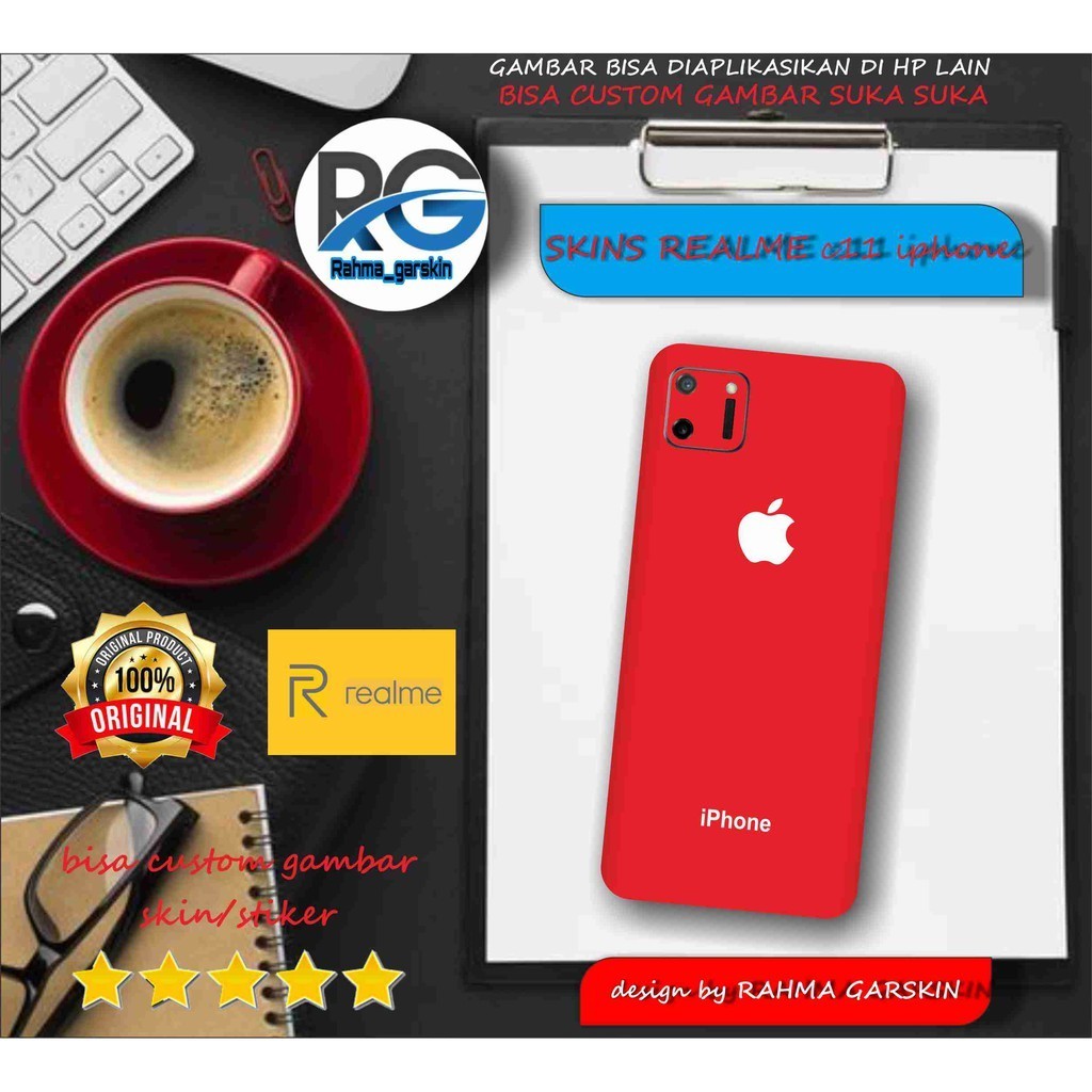 

Wrap* Realme C11 Wrap Skin Stiker Garksin CUSTOM Gratis (2pcs)