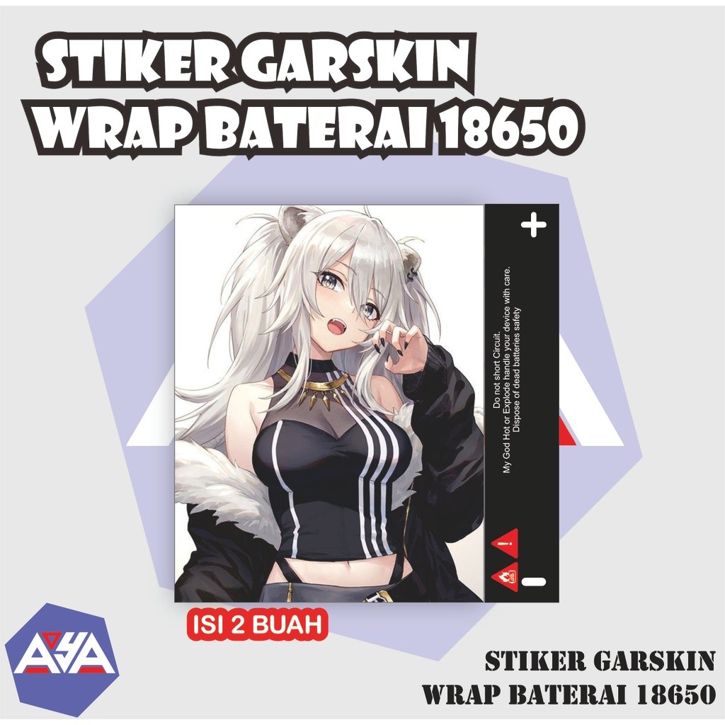 

Wrap* Stiker Wrap Baterai 18650 Girl Black White Request Wrap Skin Stiker Garksin CUSTOM Gratis (2pcs)