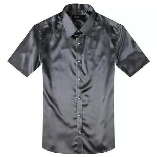 Premium !! KEMEJA SATIN PRIA ukuran XS sampai JUMBO/ Kemeja Kondangan Pria