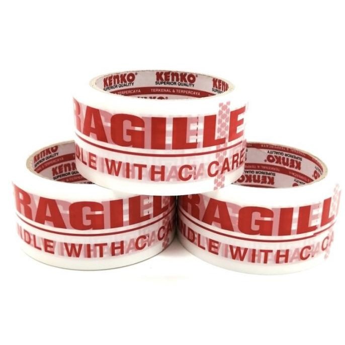 

Best Seller !! Lakban / Plakban Kenko Tape Fragile 2 inch (48mm x 50mete)
