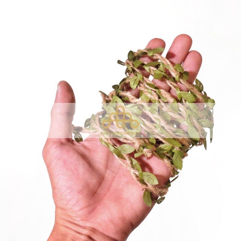 

RB Tali Pita Goni Daun 3 Yard - Pita Goni Dekorasi Hiasan Daun - Jute Rope Leaf - Burlap Decoration