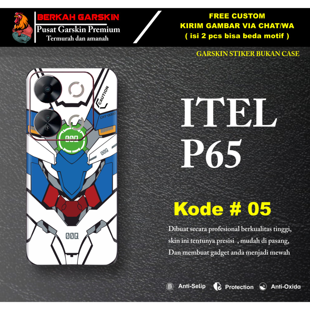 

Wrap* Itel P65 Wrap Skin Stiker Garksin CUSTOM Gratis (2pcs)