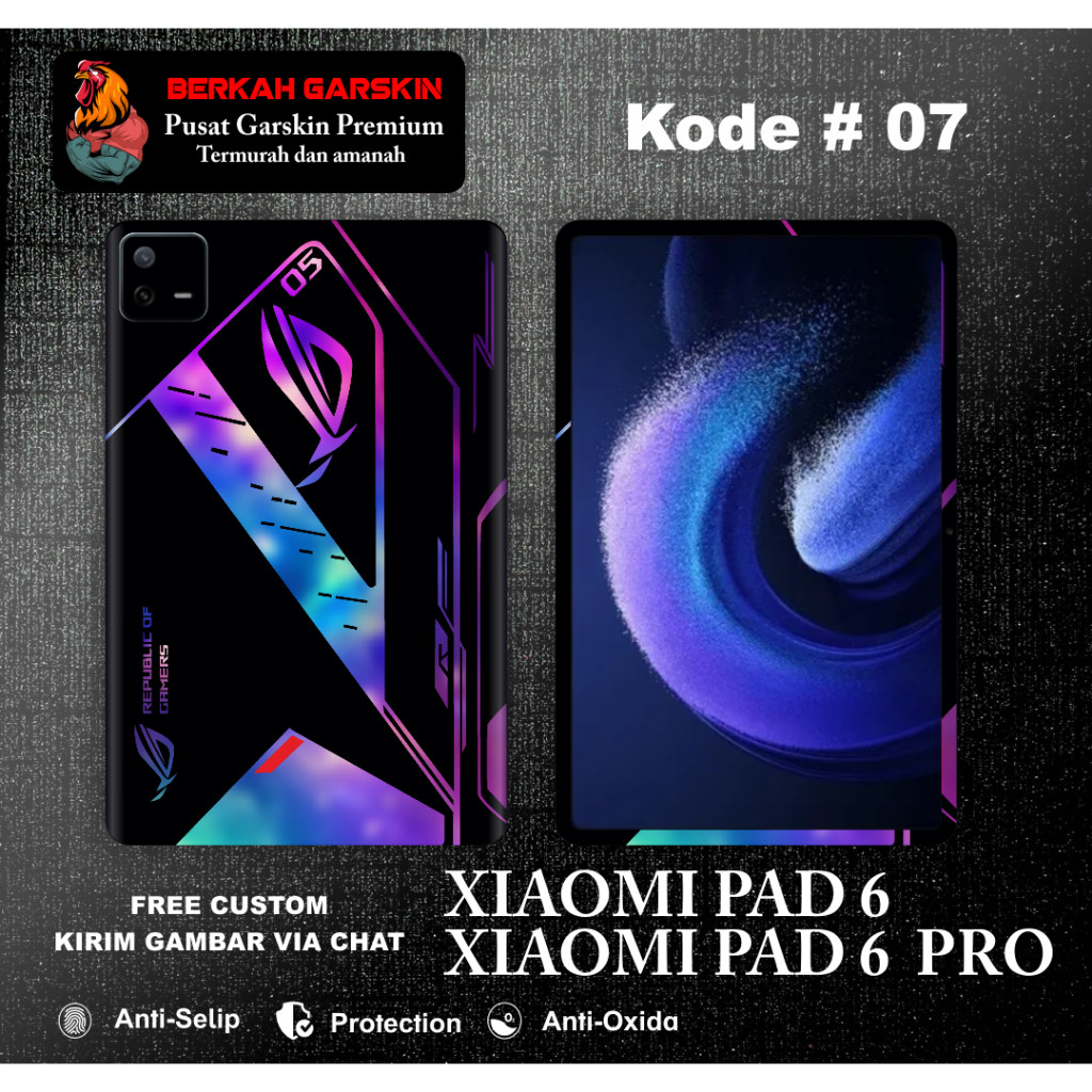 

Wrap* Xiaomi Pad 6 Wrap Skin Stiker Garksin CUSTOM Gratis (2pcs)