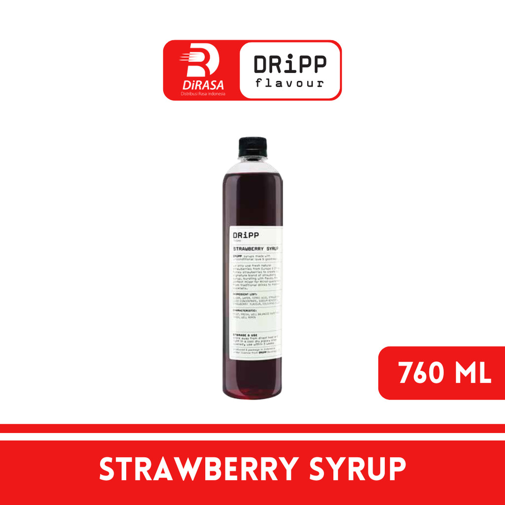 

DiRASA - DRiPP Strawberry Gourmet Syrup 760 ML Untuk Bisnis HORECA/Barista/Bartender/Mixologist